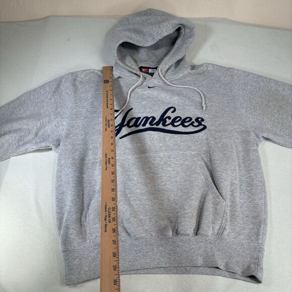Vintage Nike New York Yankees Hoodie Sweatshirt Men Large Center Swoosh MLB Gray - Picture 7 of 7